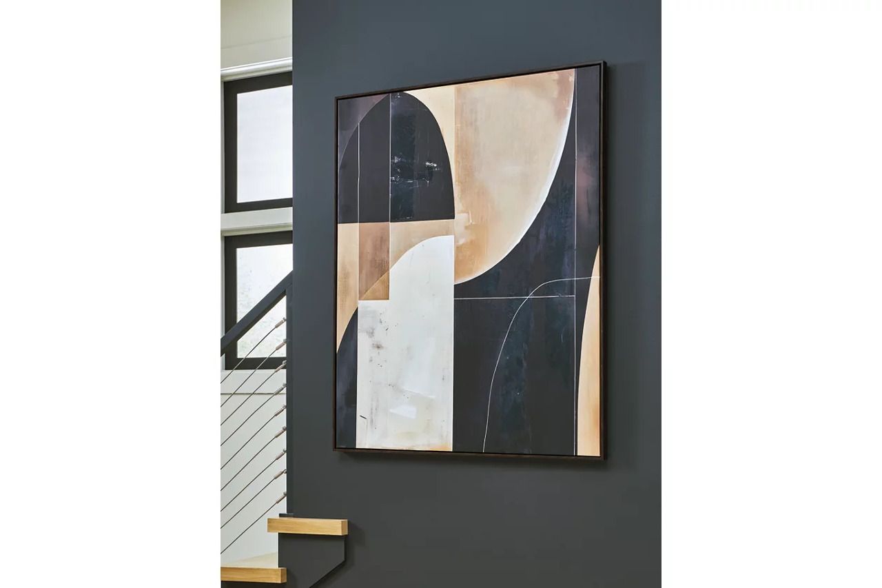 Ewanford Wall Art In Black and Brown and Tan A8000464