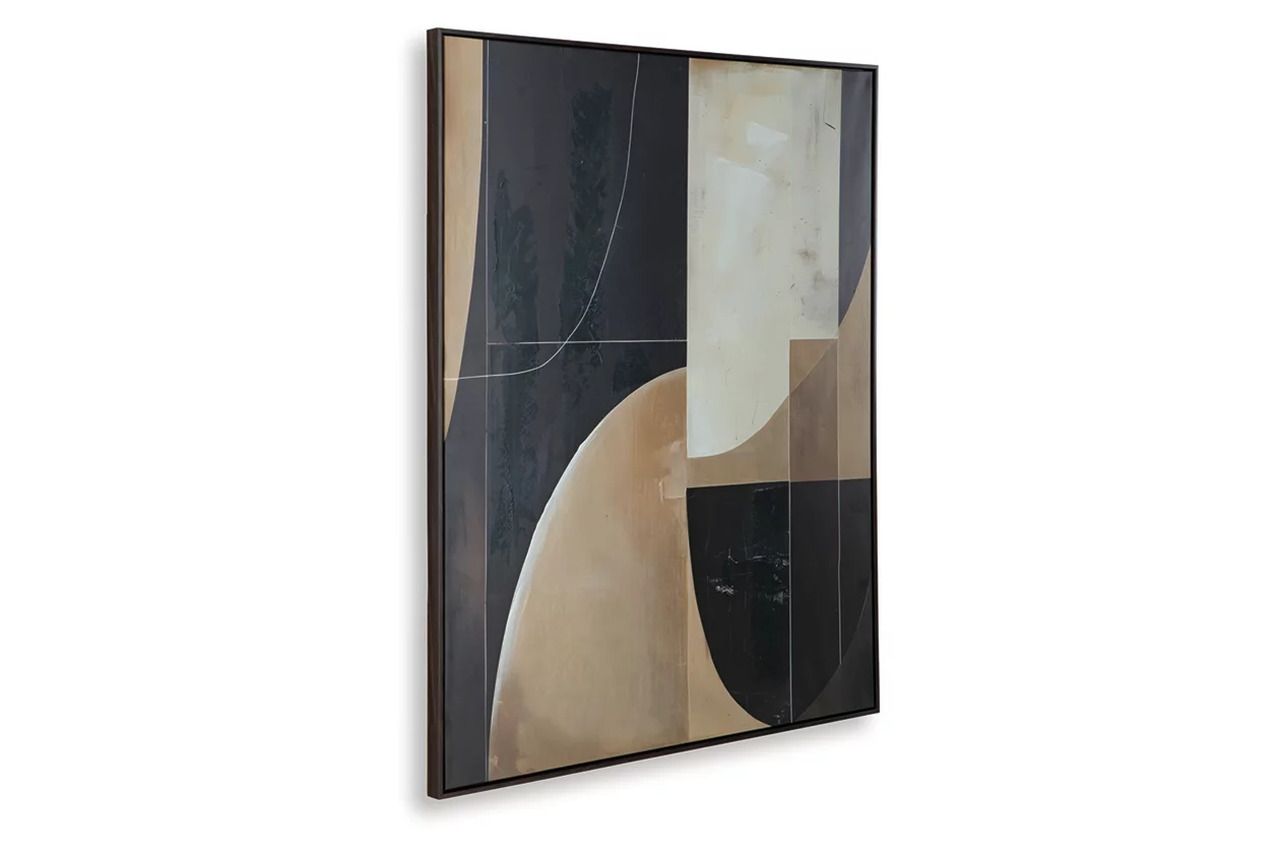 Ewanford Wall Art In Black and Brown and Tan A8000464