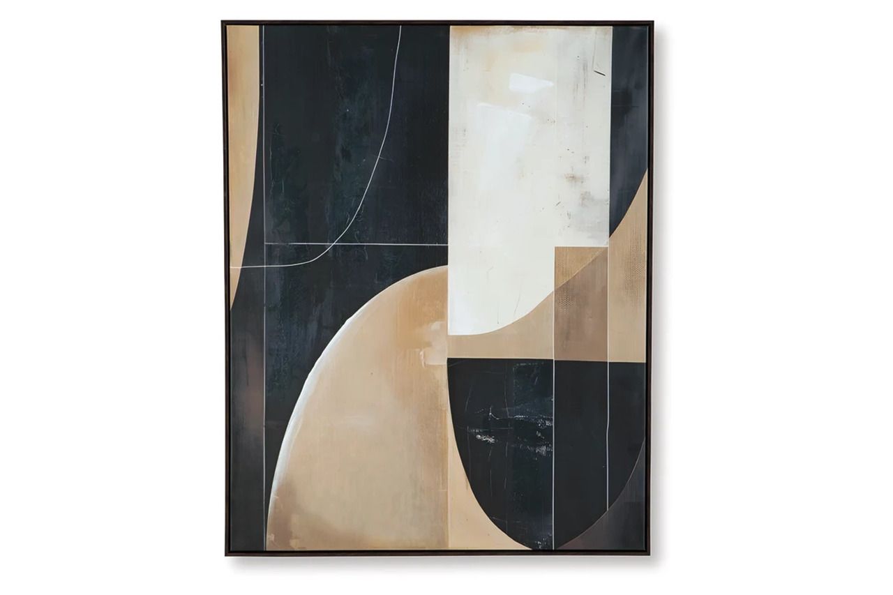 Ewanford Wall Art In Black and Brown and Tan A8000464
