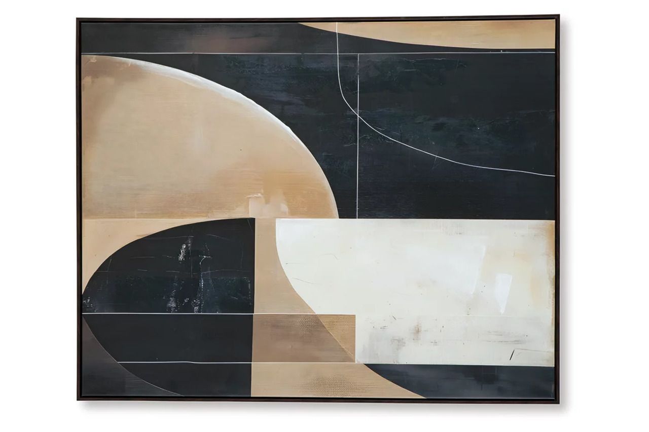 Ewanford Wall Art In Black and Brown and Tan A8000464
