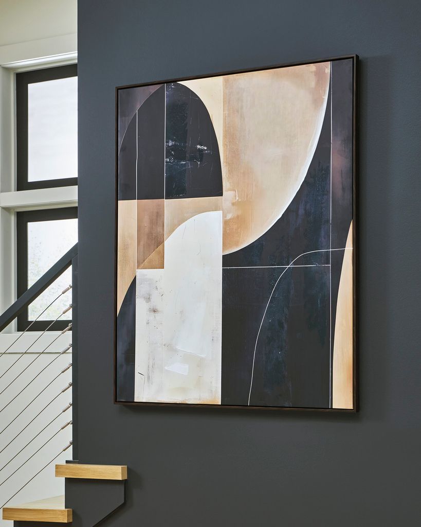 Ewanford Wall Art In Black and Brown and Tan A8000464