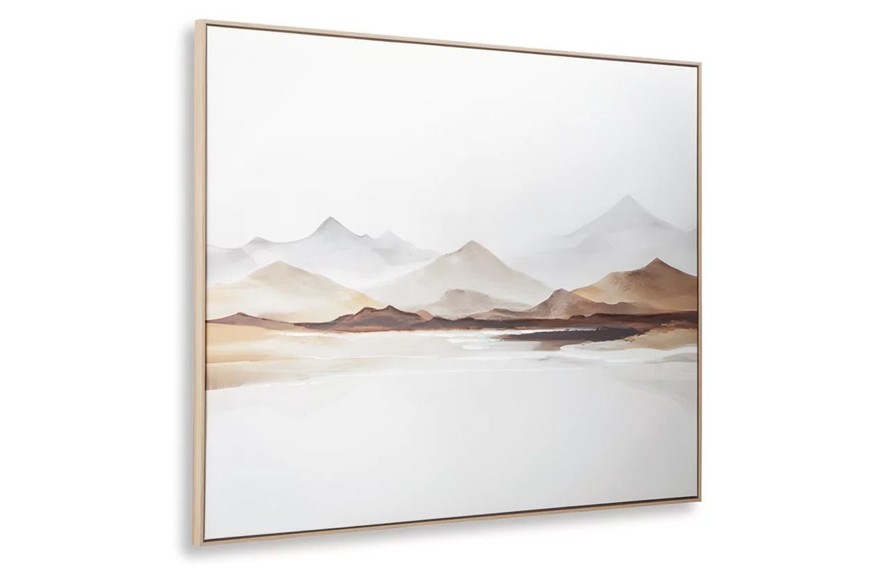 Karalen Wall Art In White and Gray and Brown A8000465