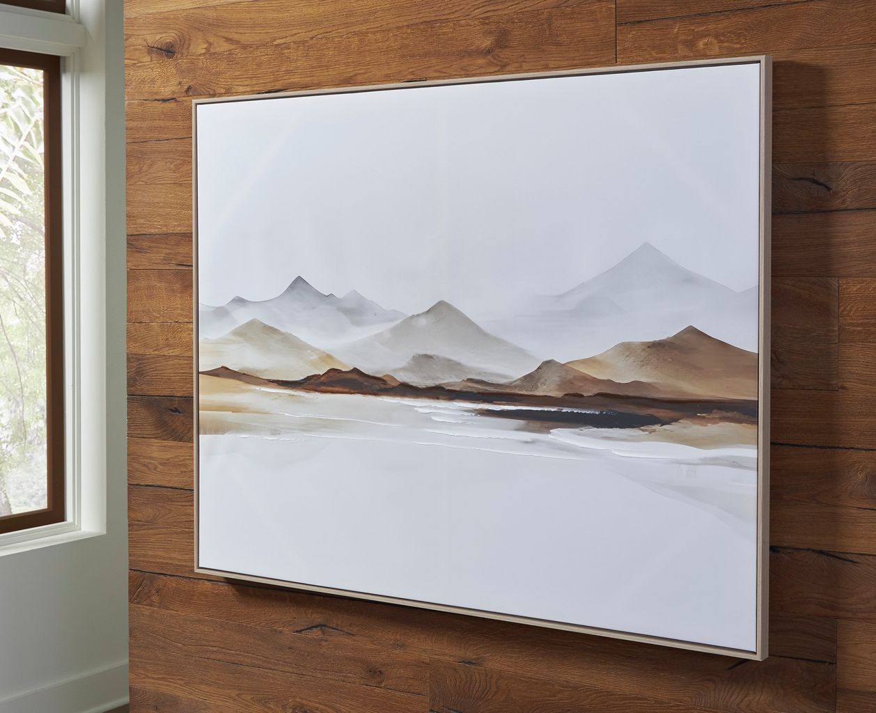 Karalen Wall Art In White and Gray and Brown A8000465