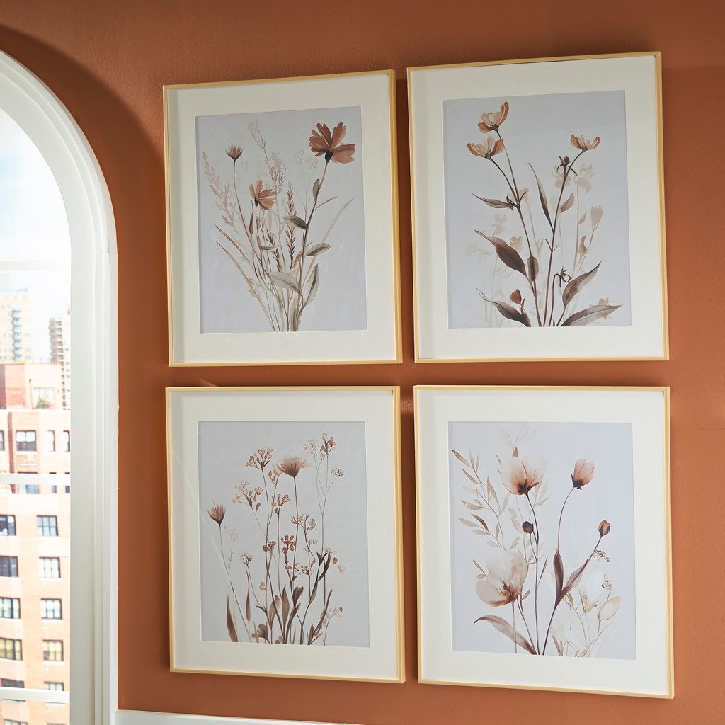 Chettings Wall Art Set of 4 In Gray and Beige A8000469