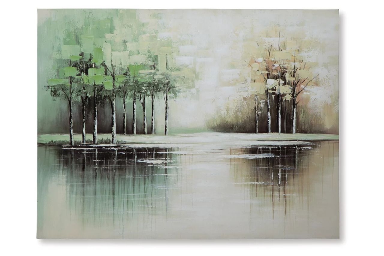 Garlenridge Wall Art In Green and Tan and White A8000470