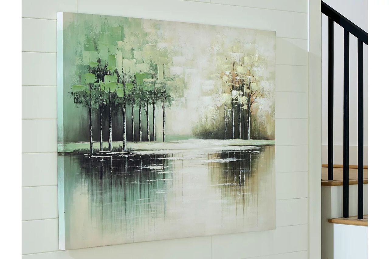 Garlenridge Wall Art In Green and Tan and White A8000470