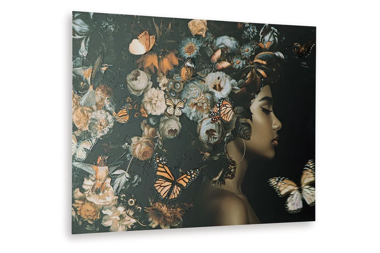 Valfer Wall Art In Orange/Black/White A8000481