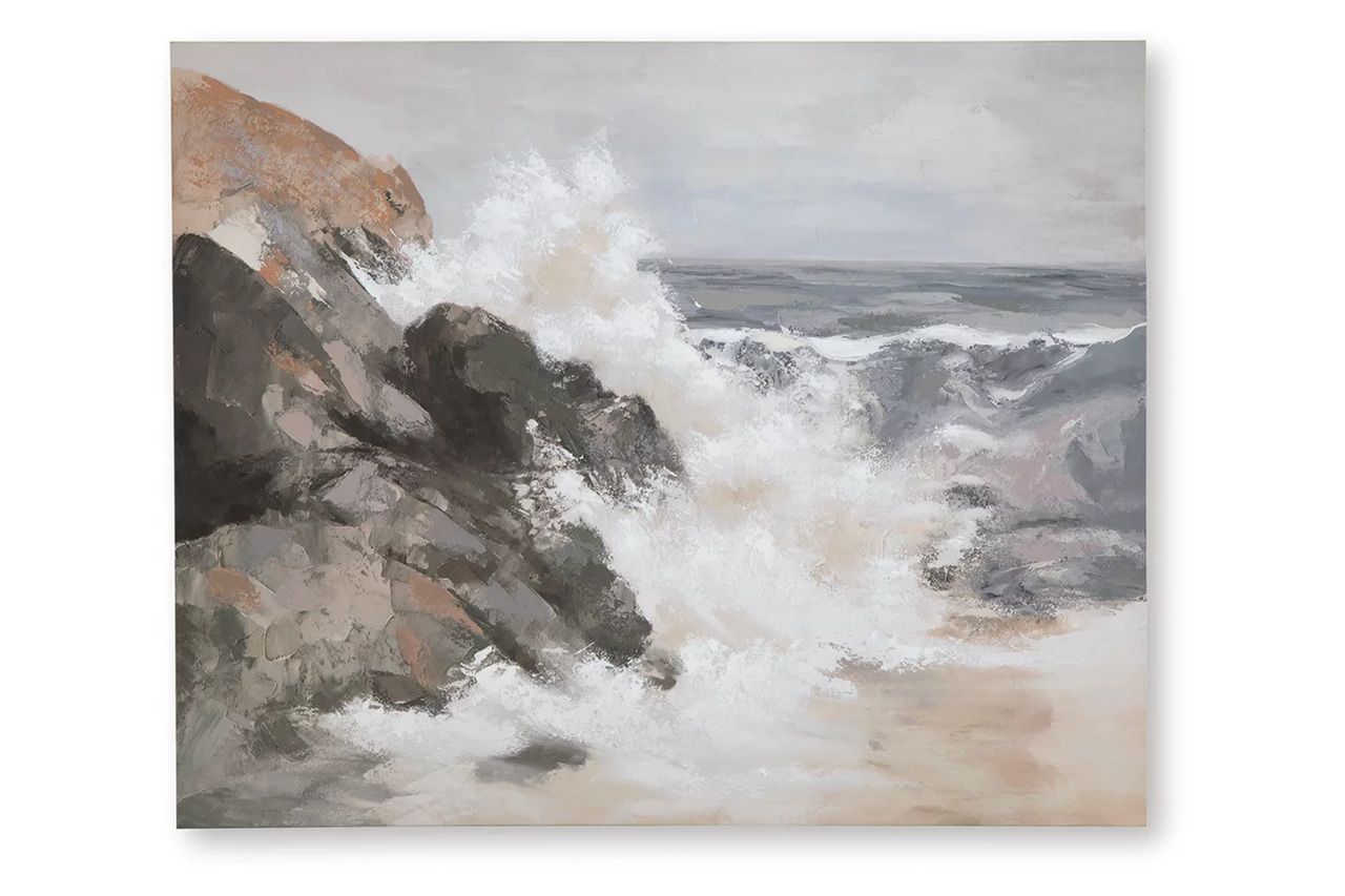 Worthner Wall Art In Tan/Gray/White A8000483