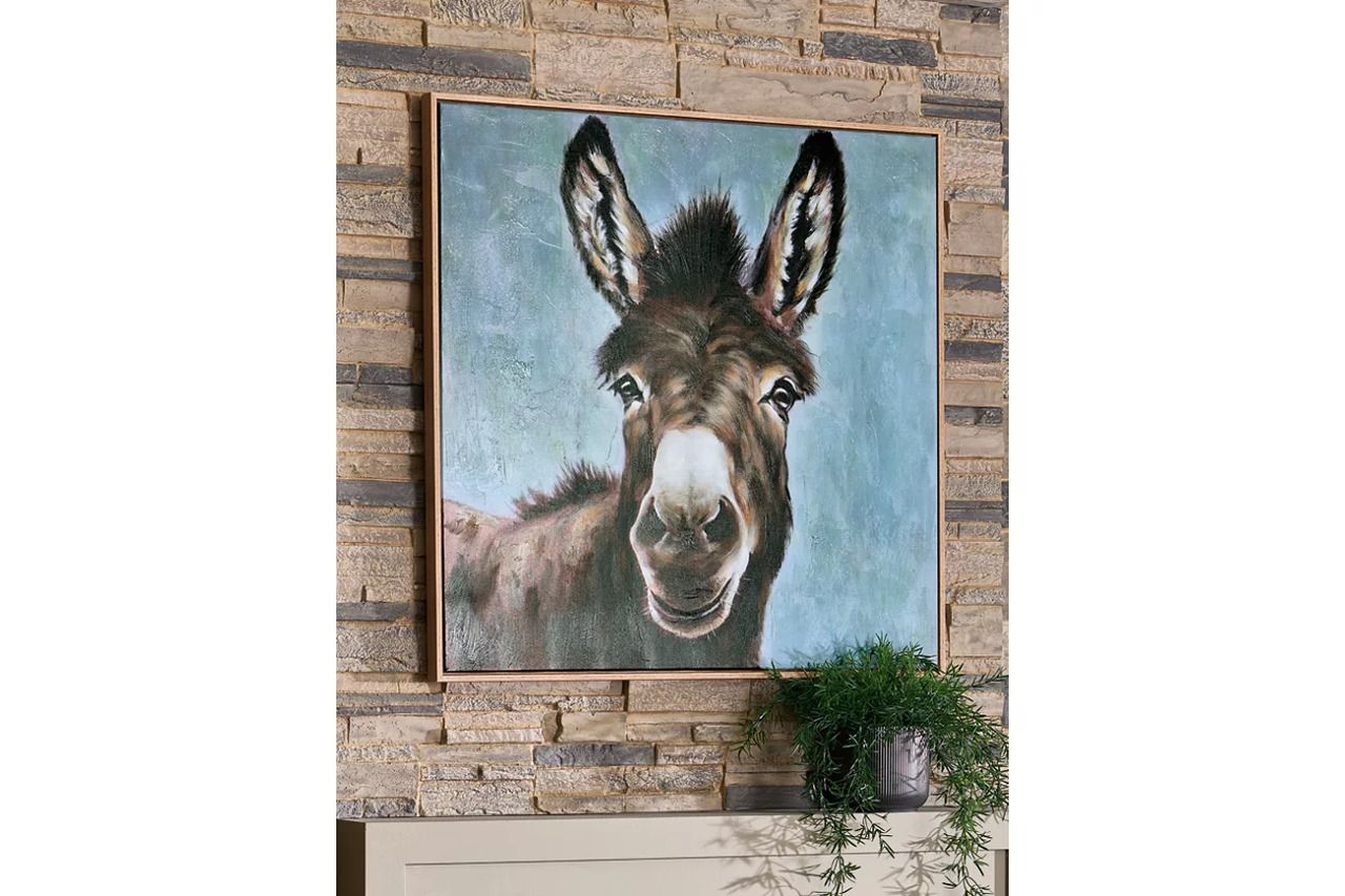 Landerton Wall Art In Blue/White/Brown A8000488