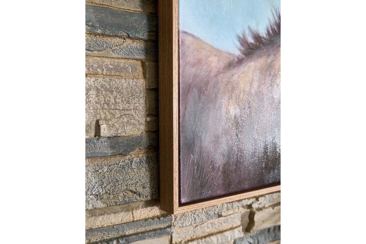 Landerton Wall Art In Blue/White/Brown A8000488