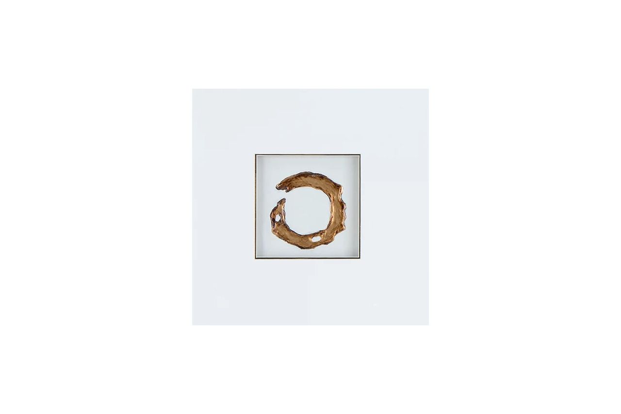 Dallbourne Wall Art Set of 4 In White and Gold A8000491
