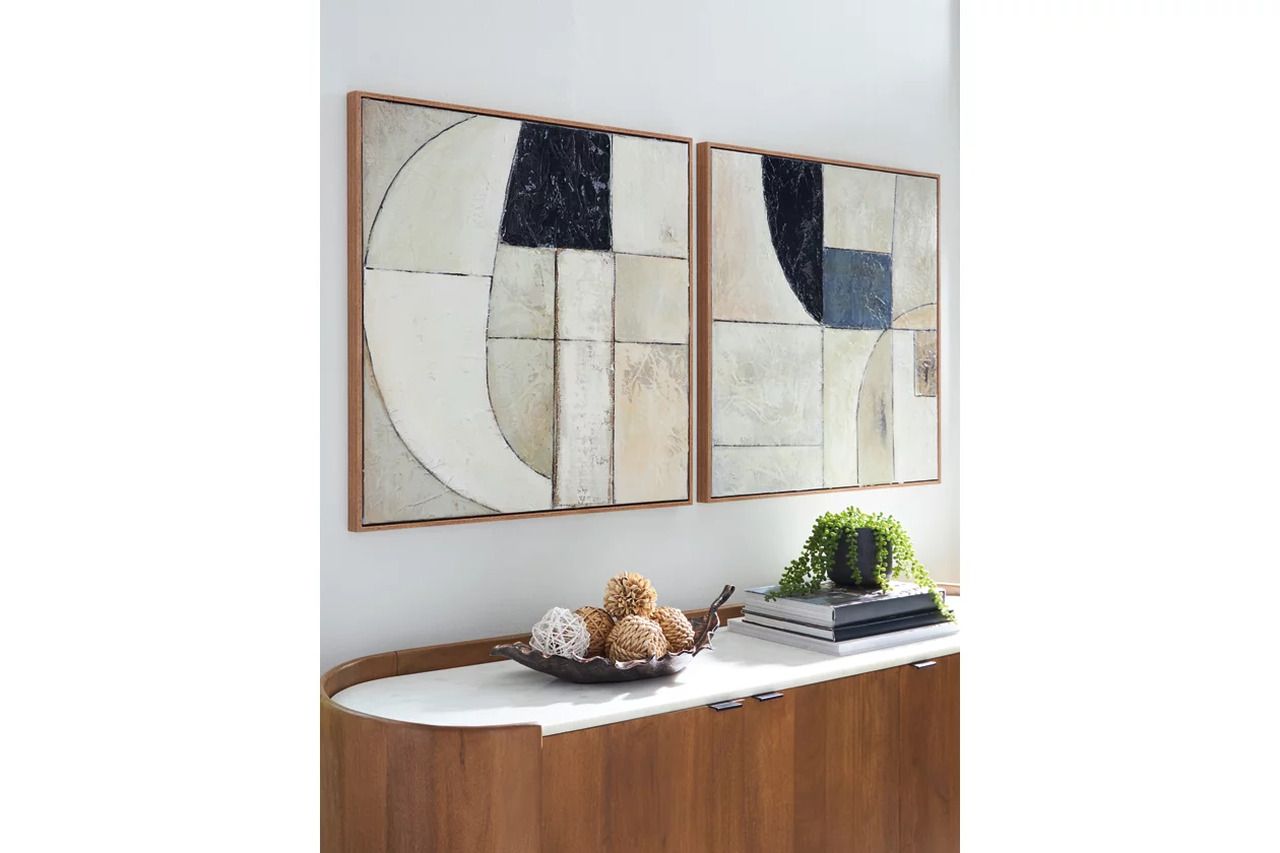 Bexlen Wall Art Set of 2 In Tan/Taupe/Black A8000498