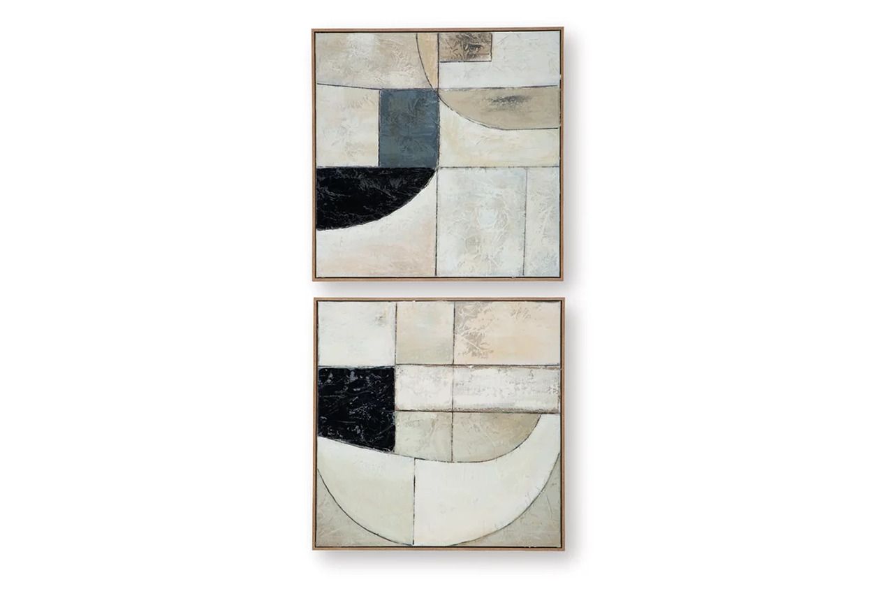 Bexlen Wall Art Set of 2 In Tan/Taupe/Black A8000498