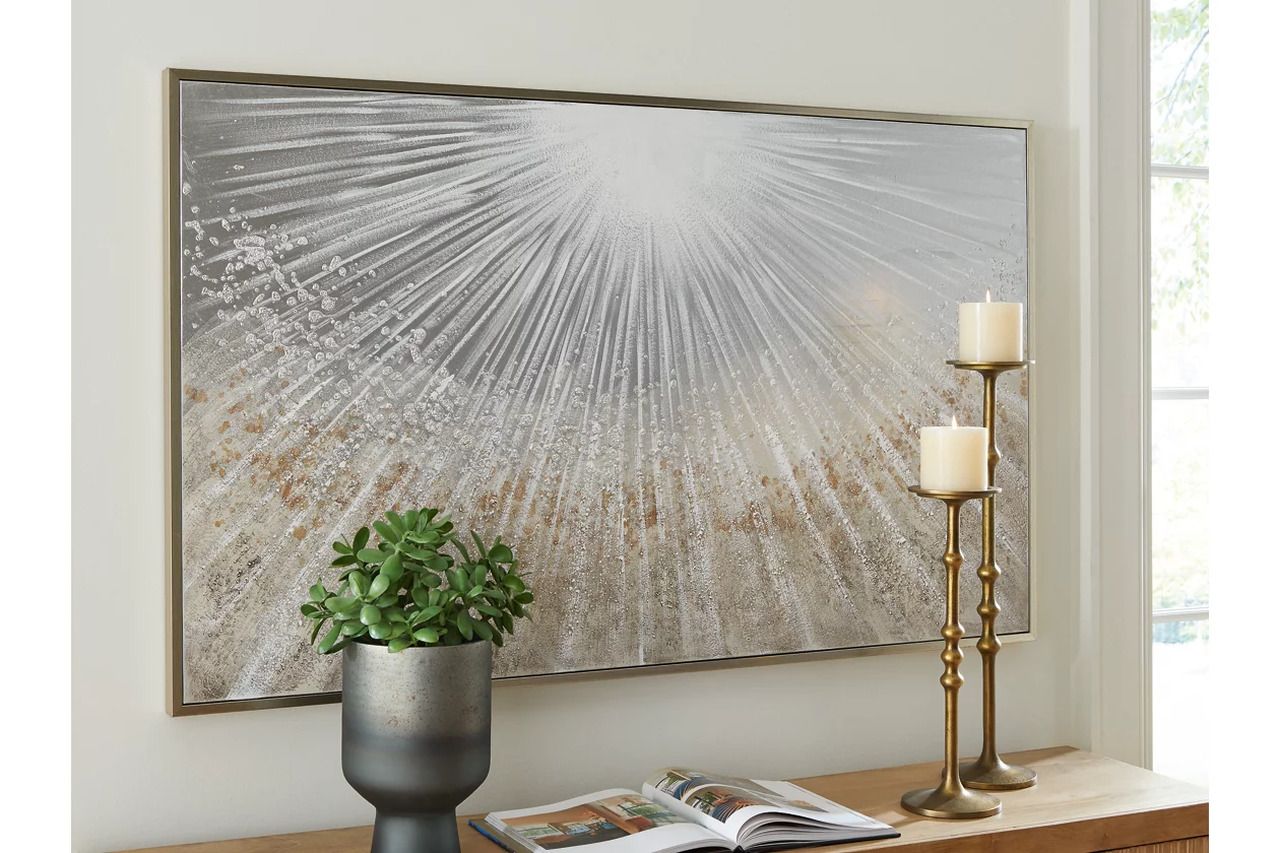 Waldard Wall Art In Gray/Taupe/White A8000501