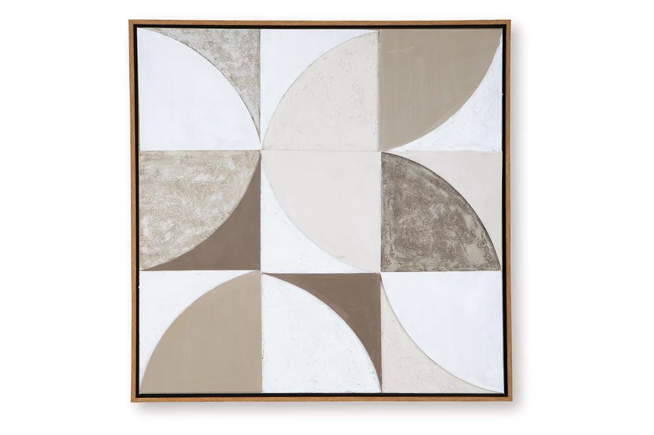 Harelman Wall Art In Tan/Taupe/White A8000502