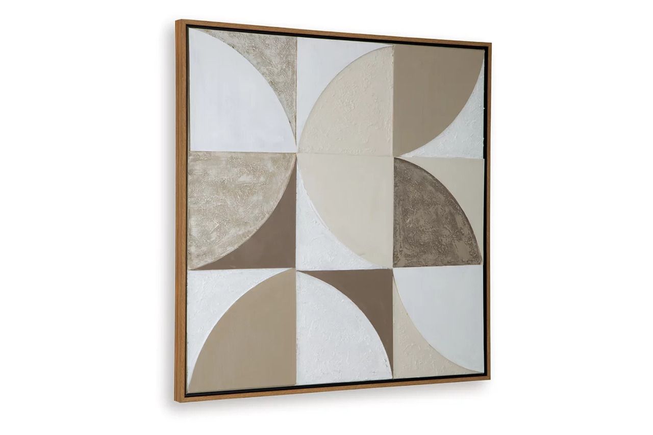 Harelman Wall Art In Tan/Taupe/White A8000502