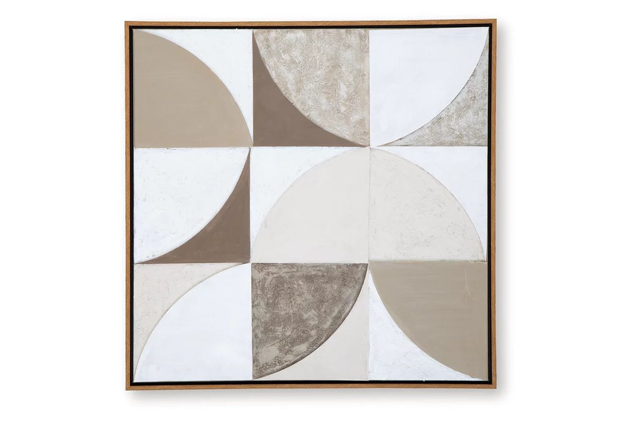 Harelman Wall Art In Tan/Taupe/White A8000502