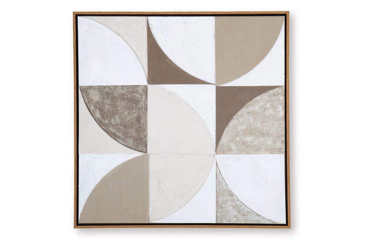 Harelman Wall Art In Tan/Taupe/White A8000502