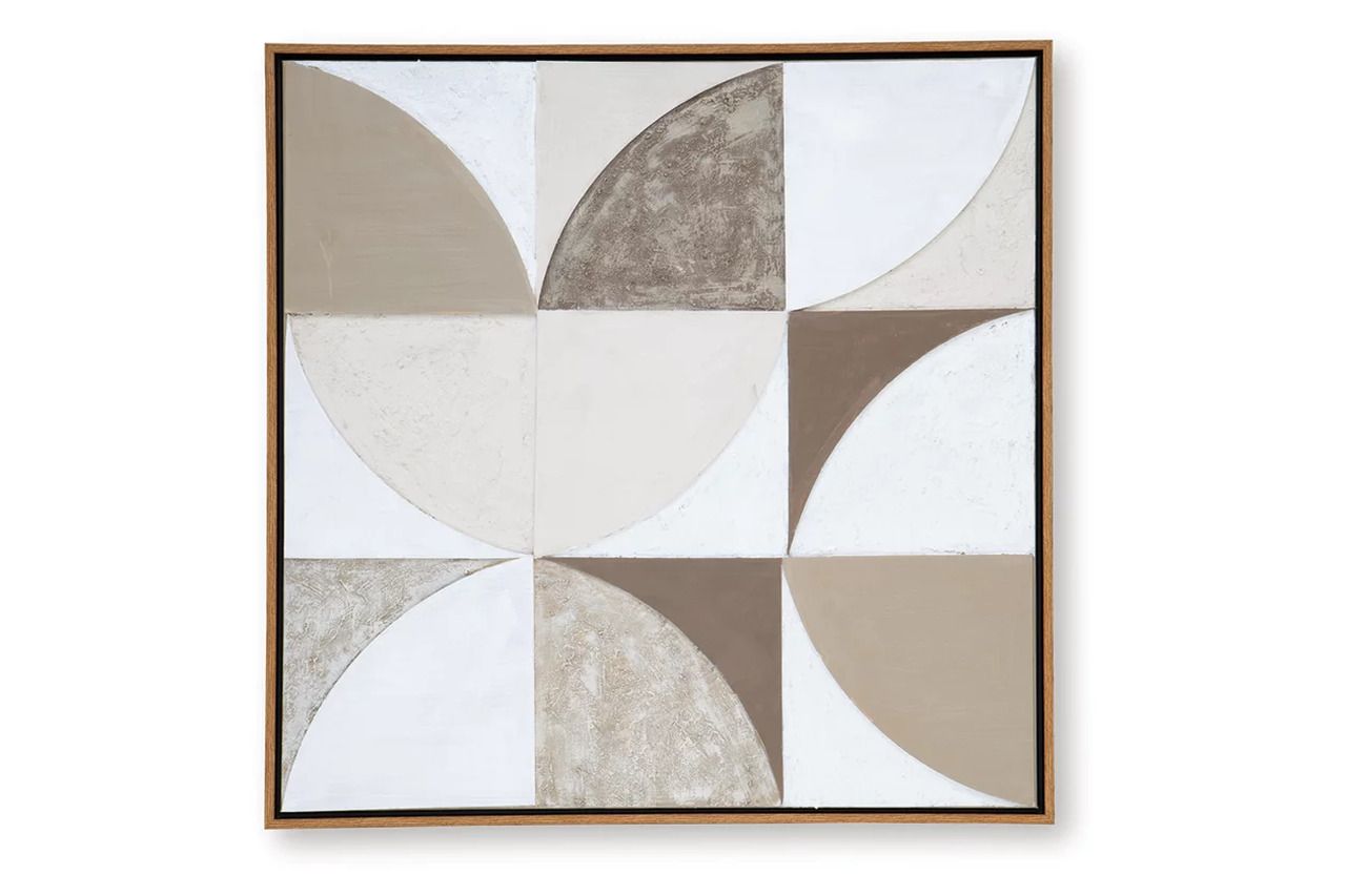 Harelman Wall Art In Tan/Taupe/White A8000502