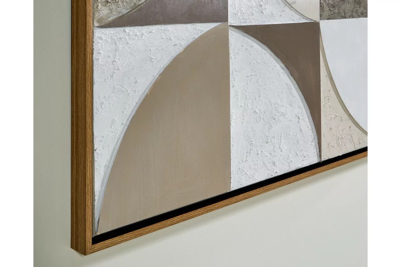 Harelman Wall Art In Tan/Taupe/White A8000502