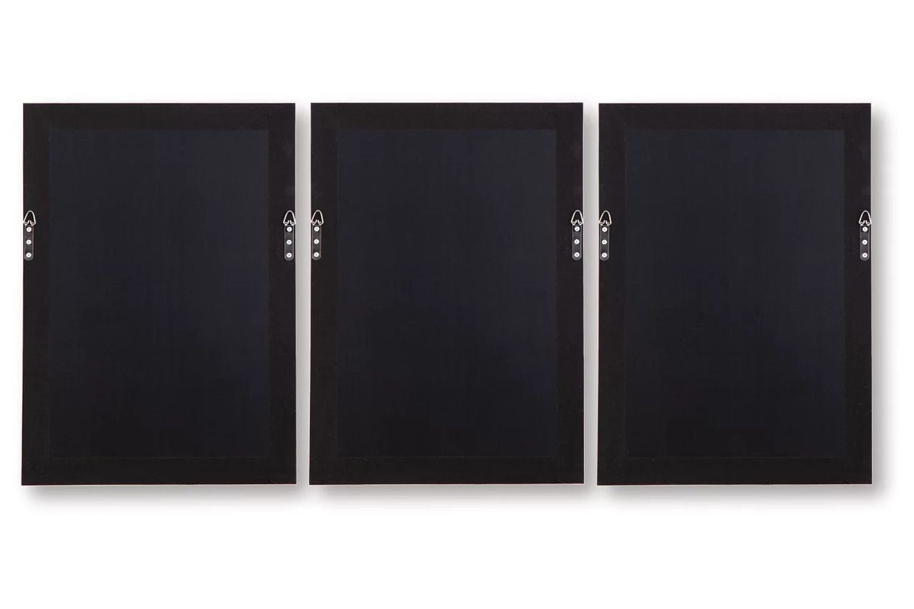 Honslow Wall Art Set of 3 In Brown/Black/White A8000506
