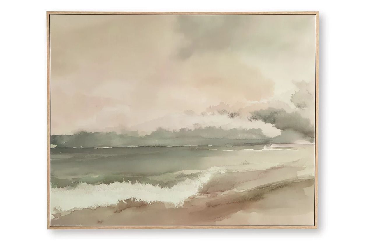 Vallus Wall Art In Blush and Green A8000524