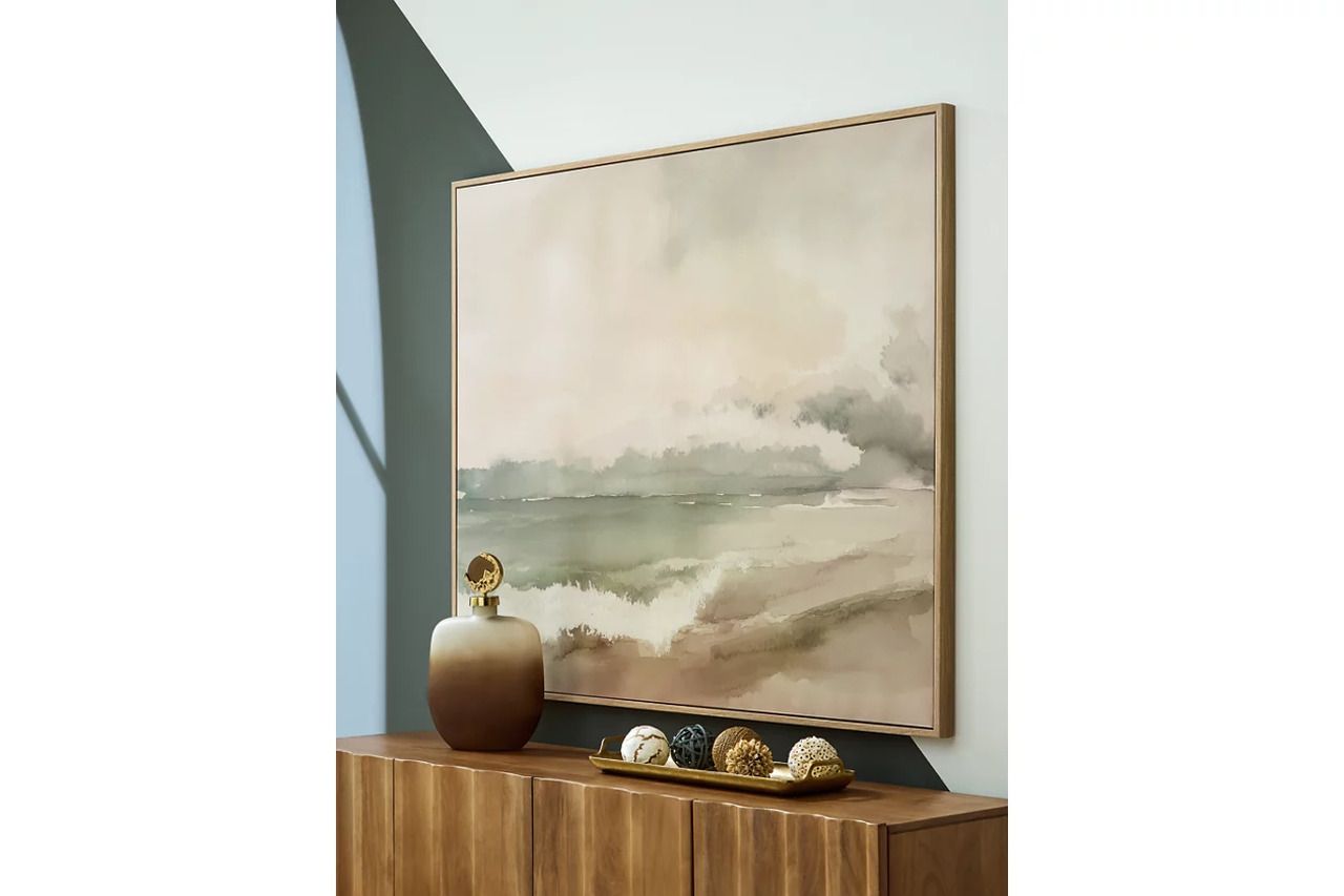 Vallus Wall Art In Blush and Green A8000524