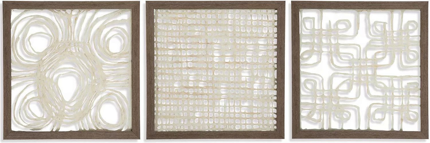 Odella Cream And Taupe Wall Decor Set of 3 A8010009