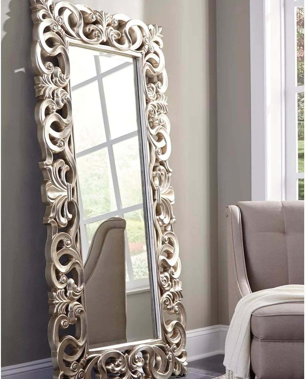 Lucia Antique Silver Accent Mirror A8010123