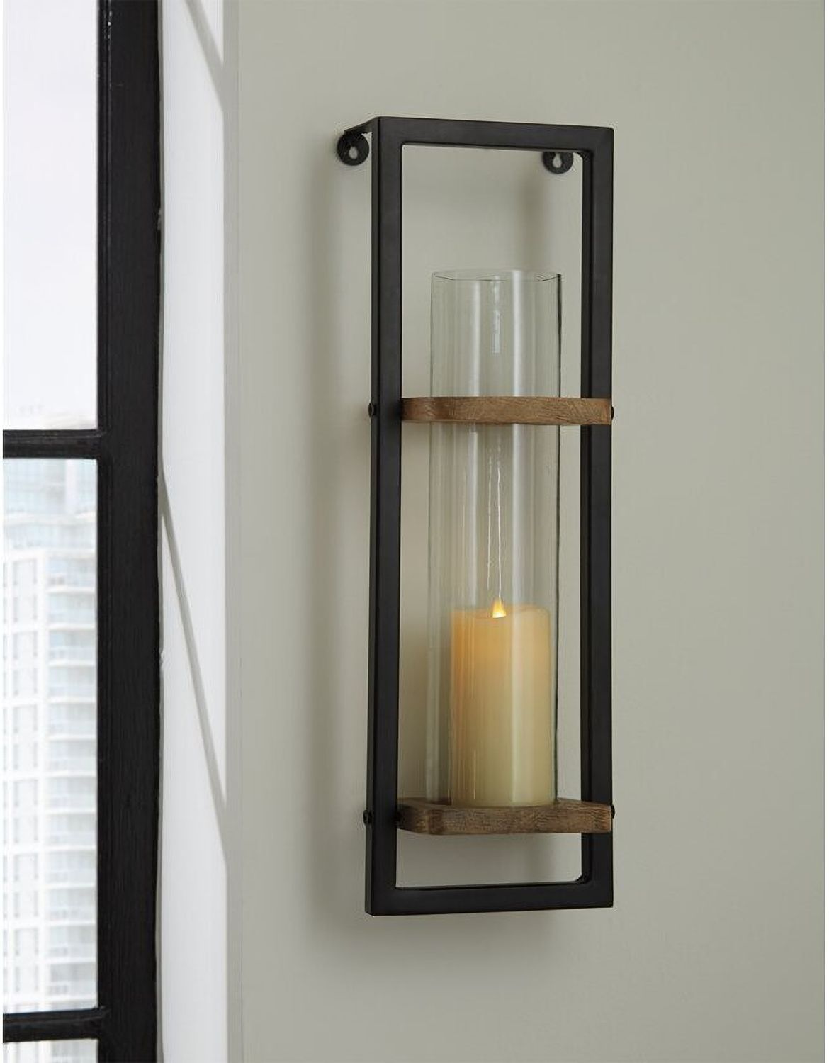 Colburn Natural And Black Wall Sconce A8010171