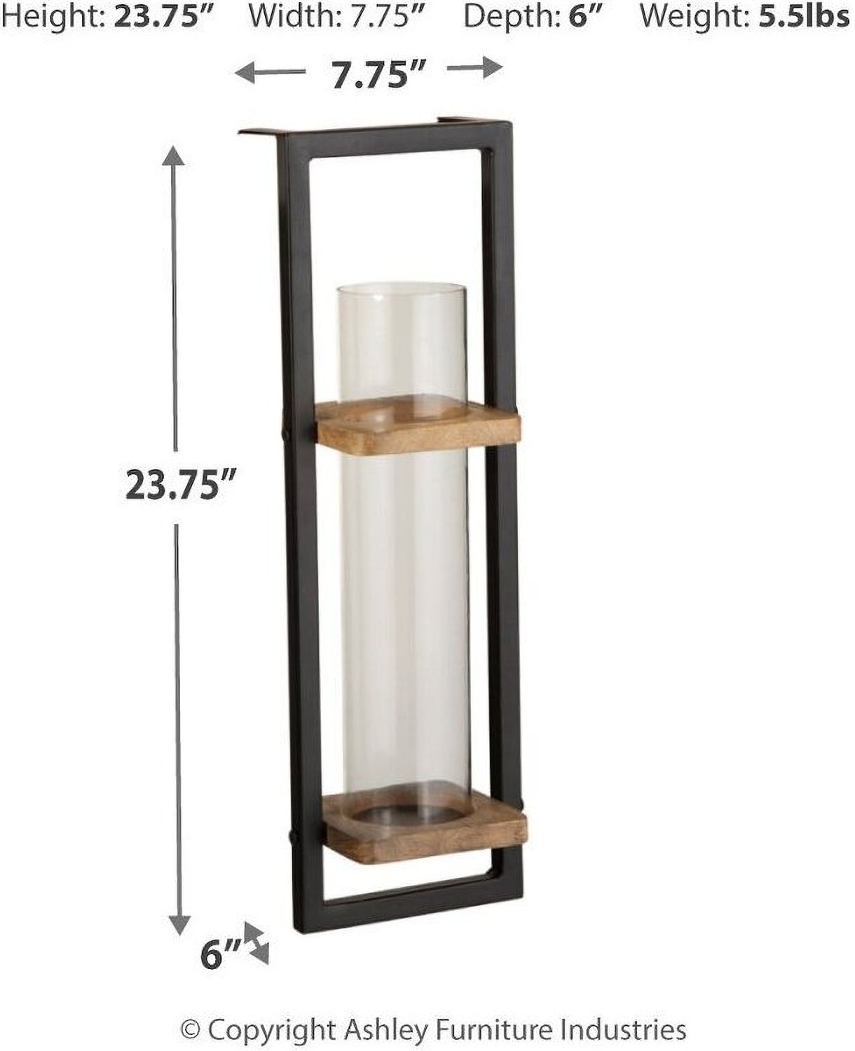 Colburn Natural And Black Wall Sconce A8010171