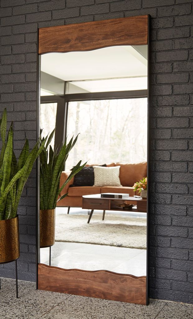 Panchali Brown/Black Floor Mirror A8010197