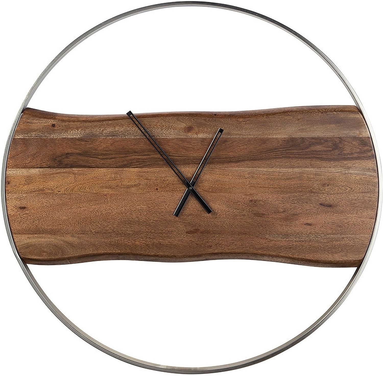 Panchali Brown/Silver Finish Wall Clock A8010198