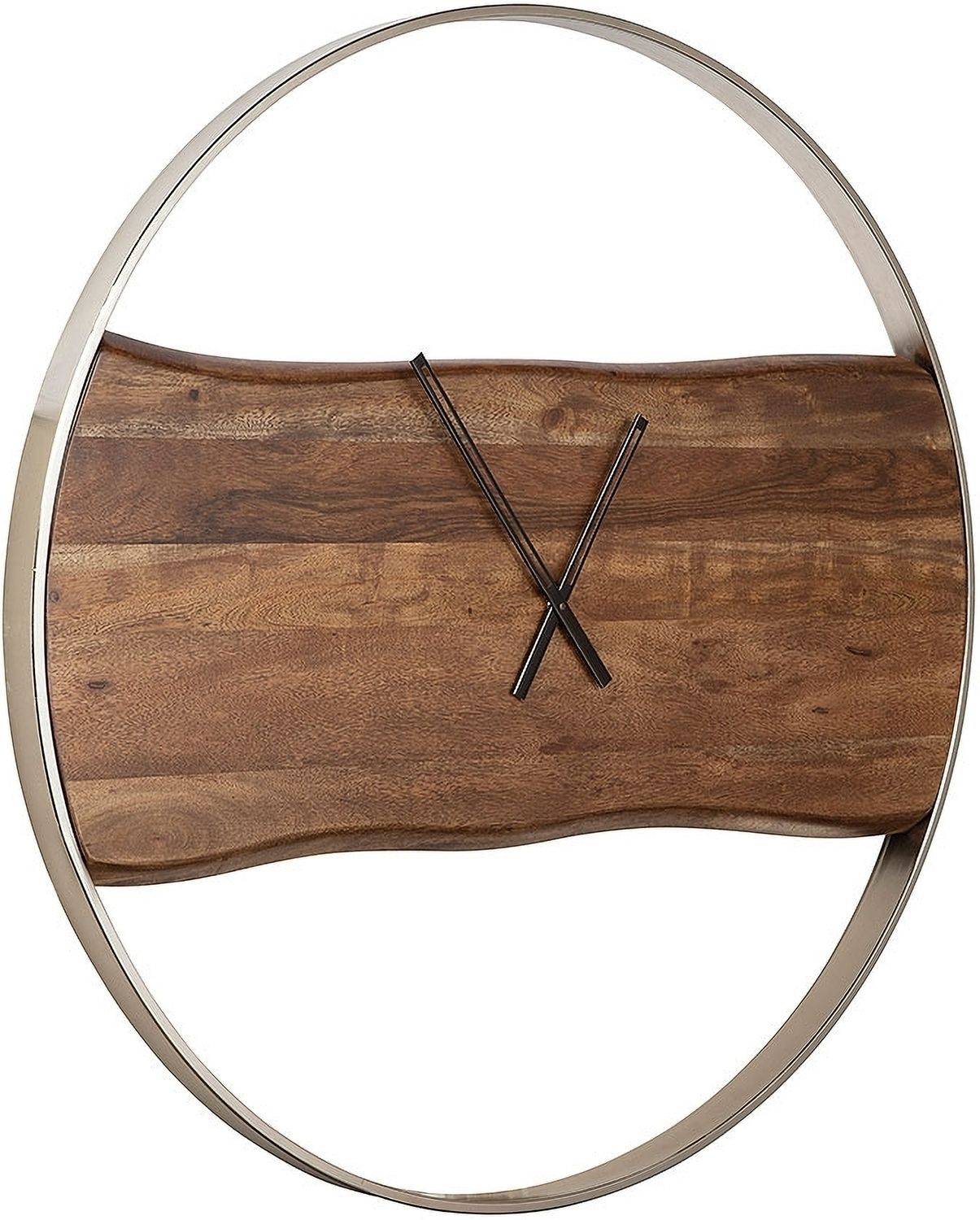 Panchali Brown/Silver Finish Wall Clock A8010198