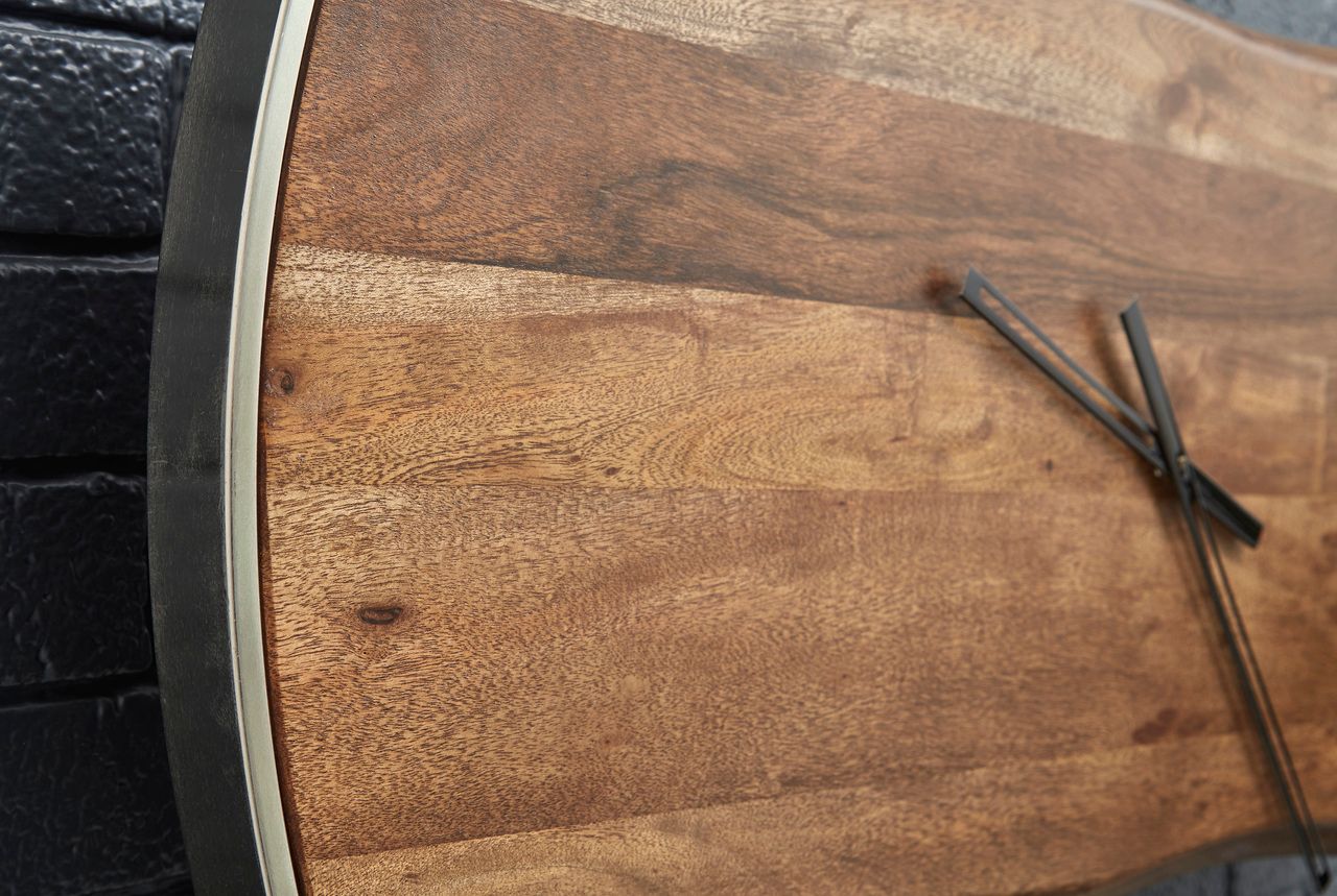 Panchali Brown/Silver Finish Wall Clock A8010198