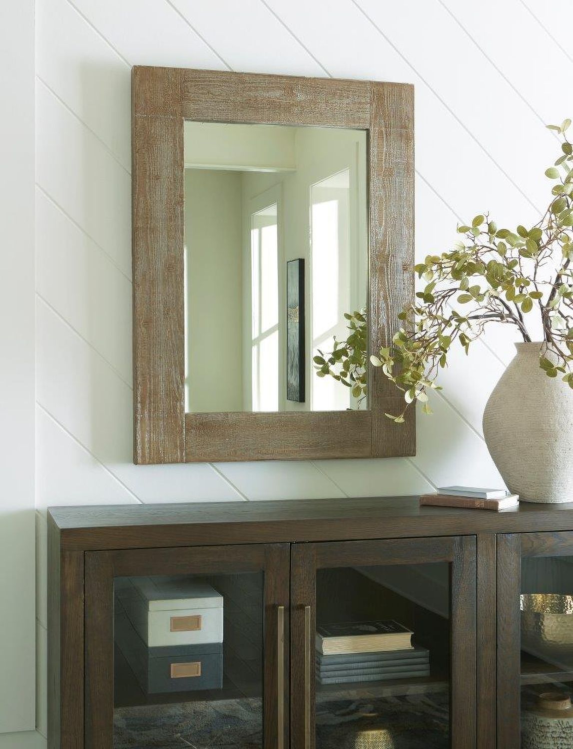 Waltleigh Distressed Brown Accent Mirror A8010277