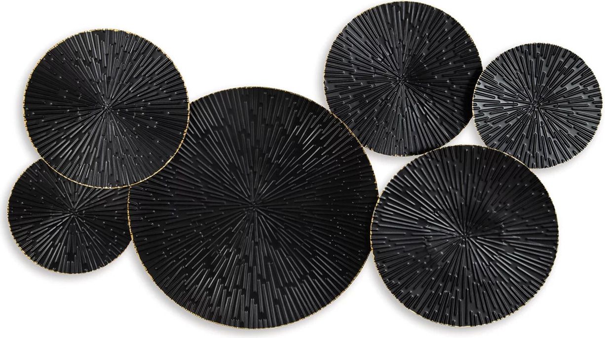 Rhetlen Black And Gold Finish Wall Decor A8010301