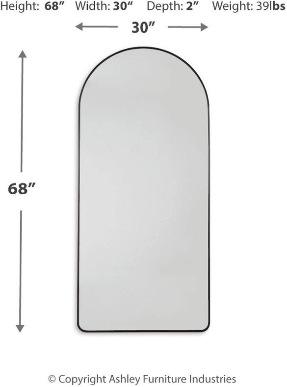 Sethall Black Floor Mirror A8010307