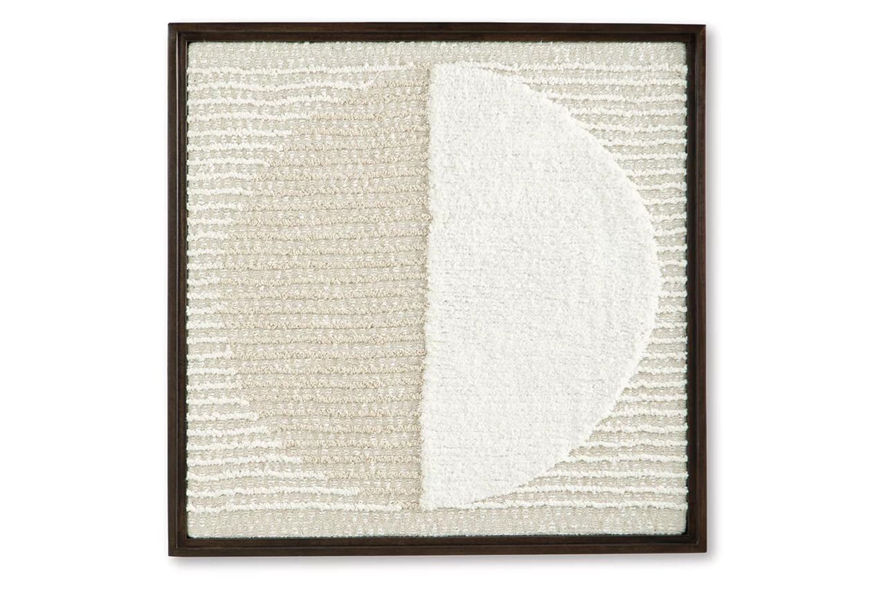 Bachard Wall Decor In Tan/White A8010330