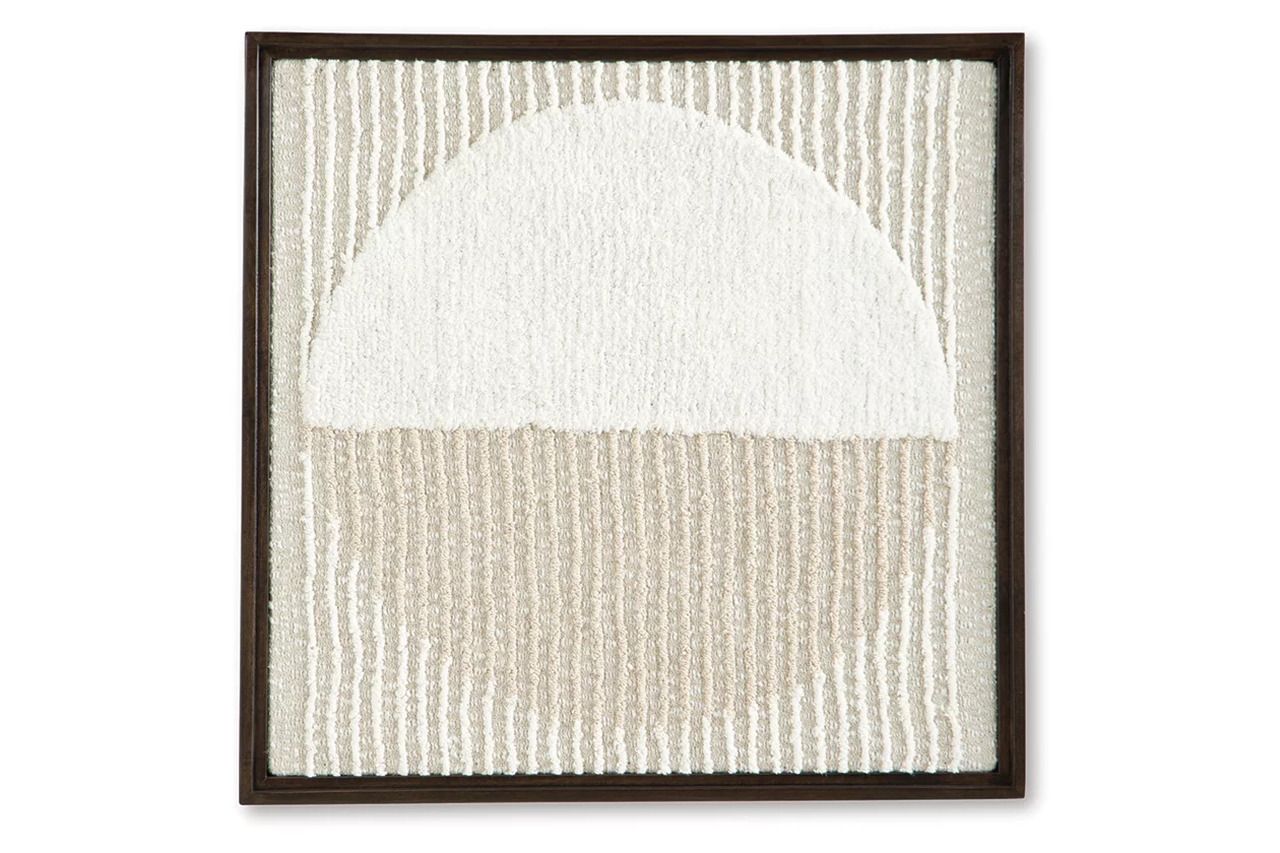 Bachard Wall Decor In Tan/White A8010330