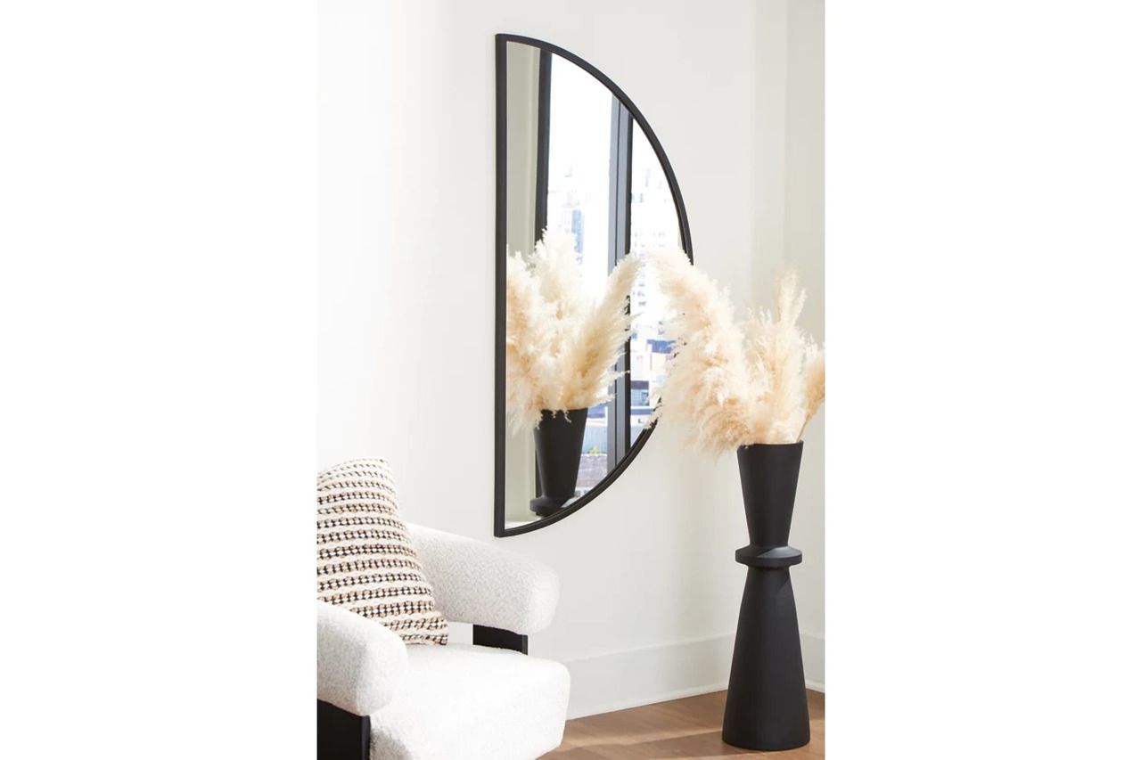 Denlow Accent Mirror In Black A8010333