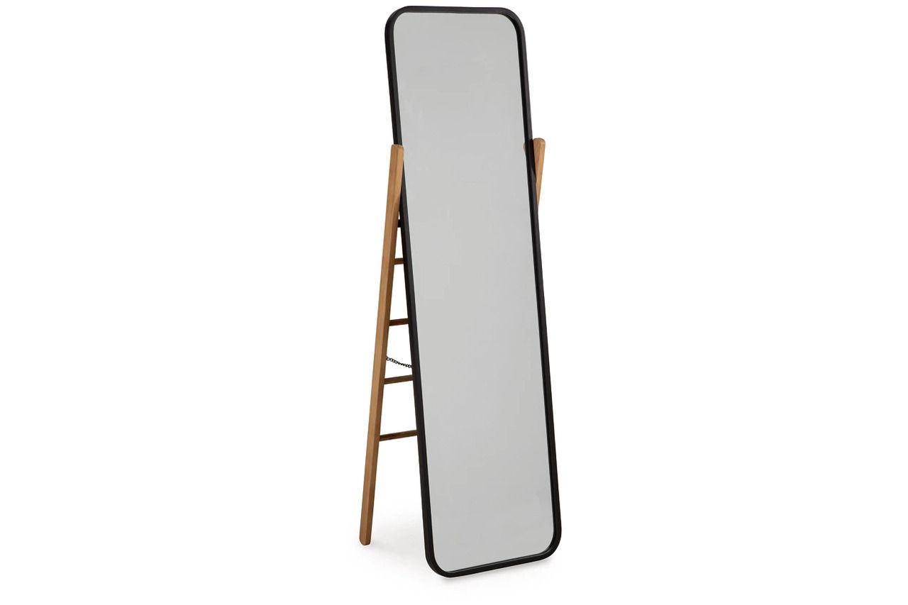Bronick Floor Mirror In Black/Brown A8010342
