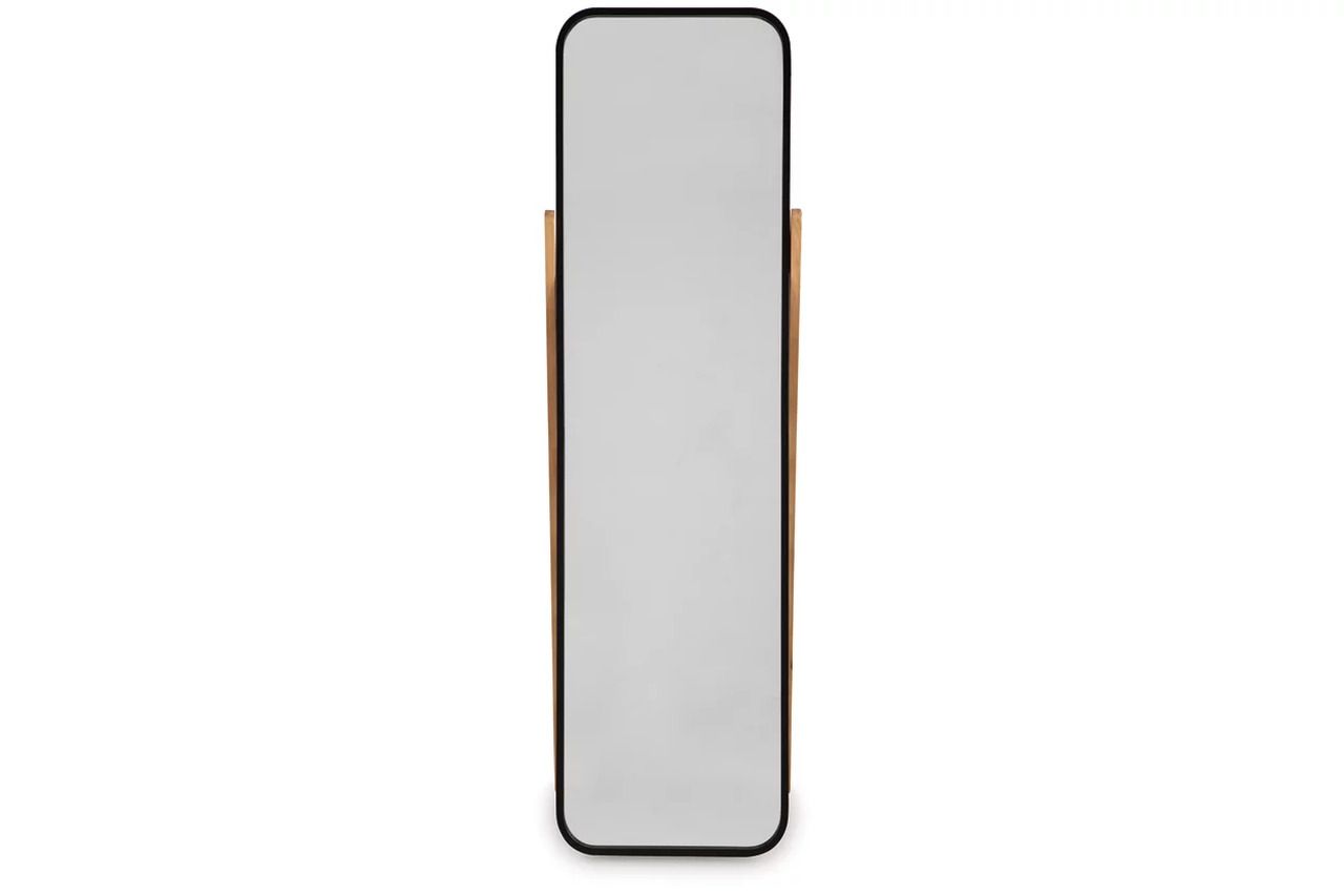 Bronick Floor Mirror In Black/Brown A8010342