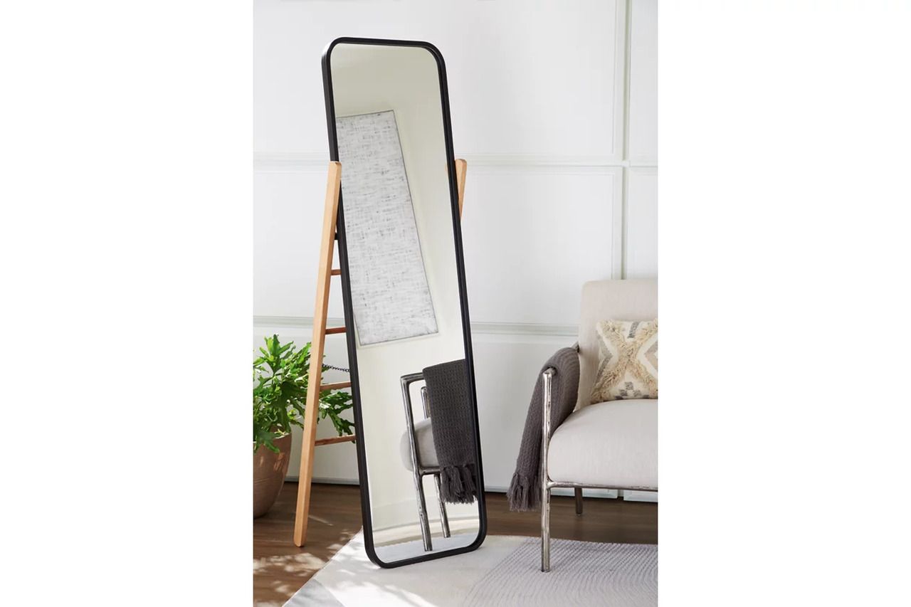 Bronick Floor Mirror In Black/Brown A8010342