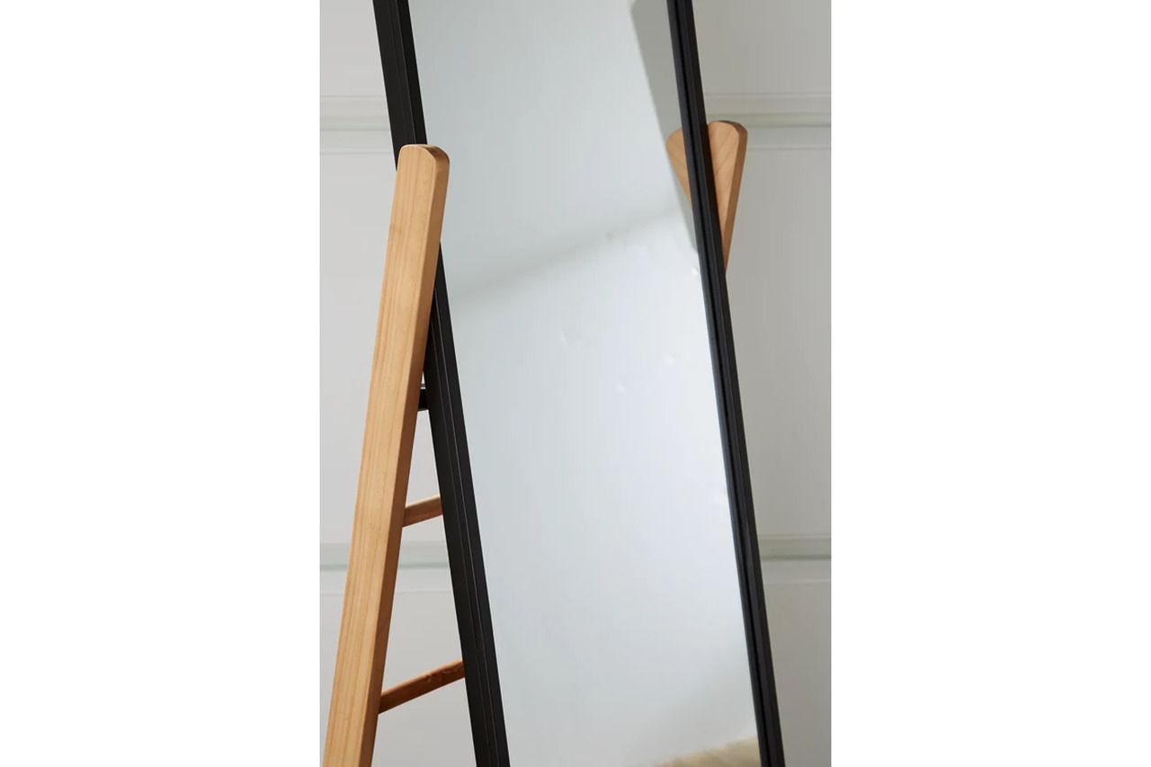 Bronick Floor Mirror In Black/Brown A8010342