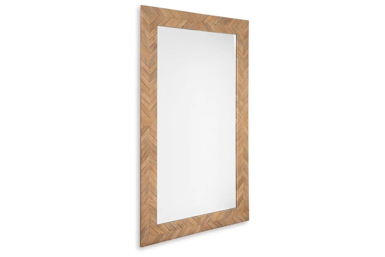 Waylane Floor Mirror In Brown A8010347
