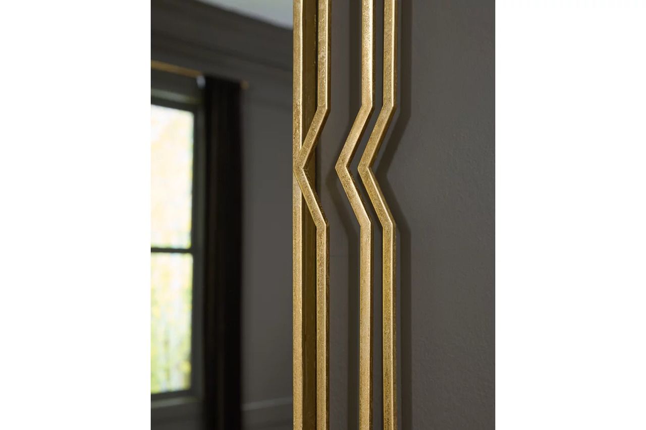 Claybrook Accent Mirror In Gold A8010349
