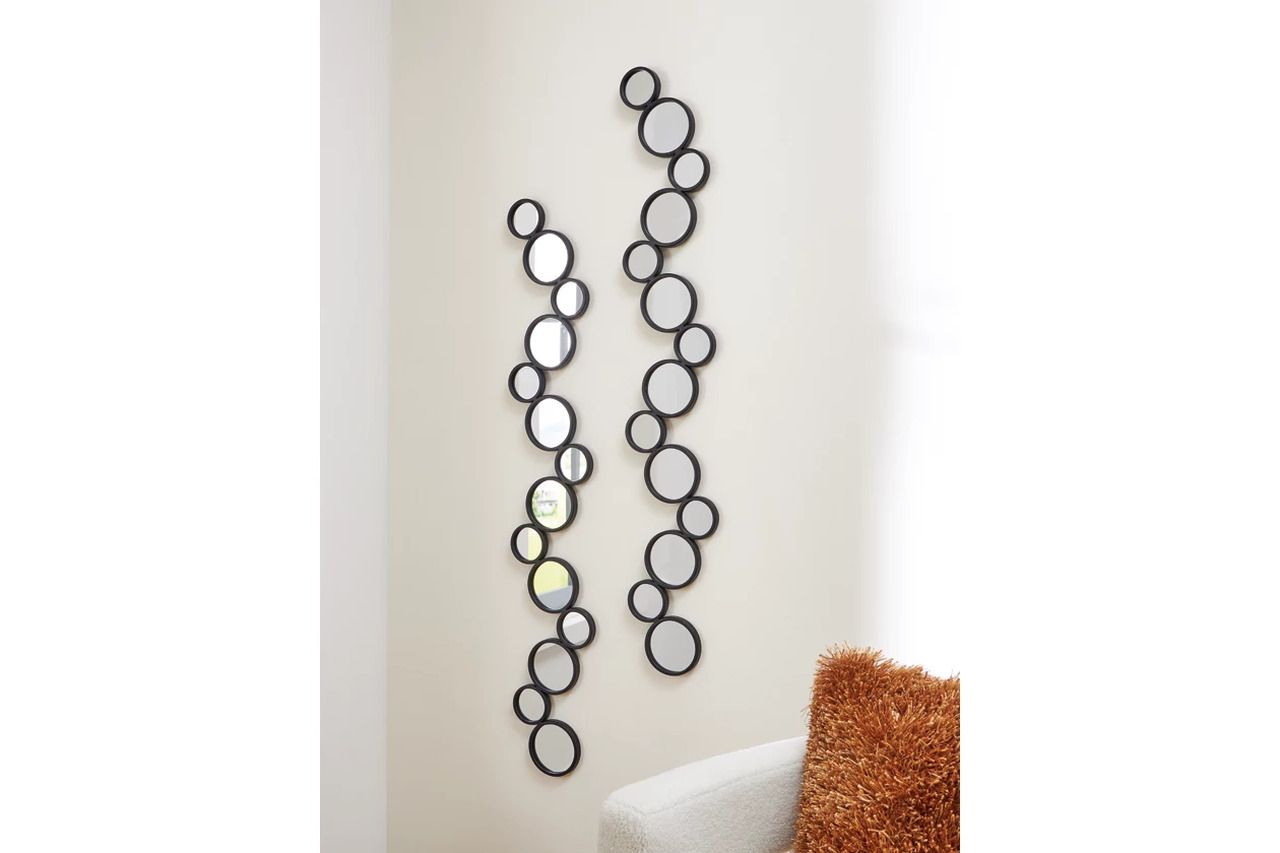 Vinler 2 Piece Accent Mirror Set In Black A8010353