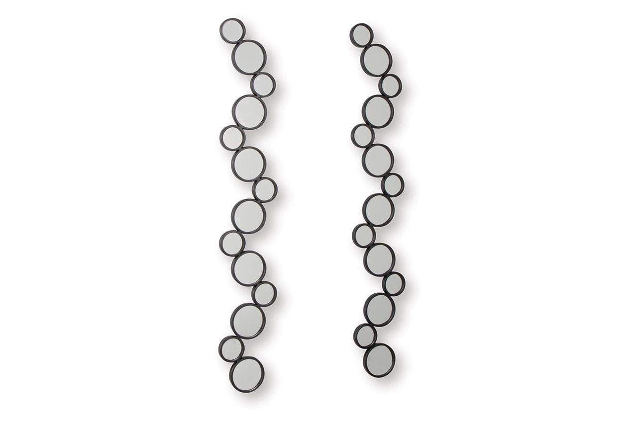 Vinler 2 Piece Accent Mirror Set In Black A8010353