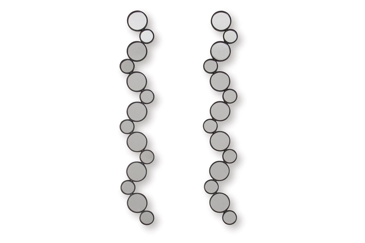 Vinler 2 Piece Accent Mirror Set In Black A8010353